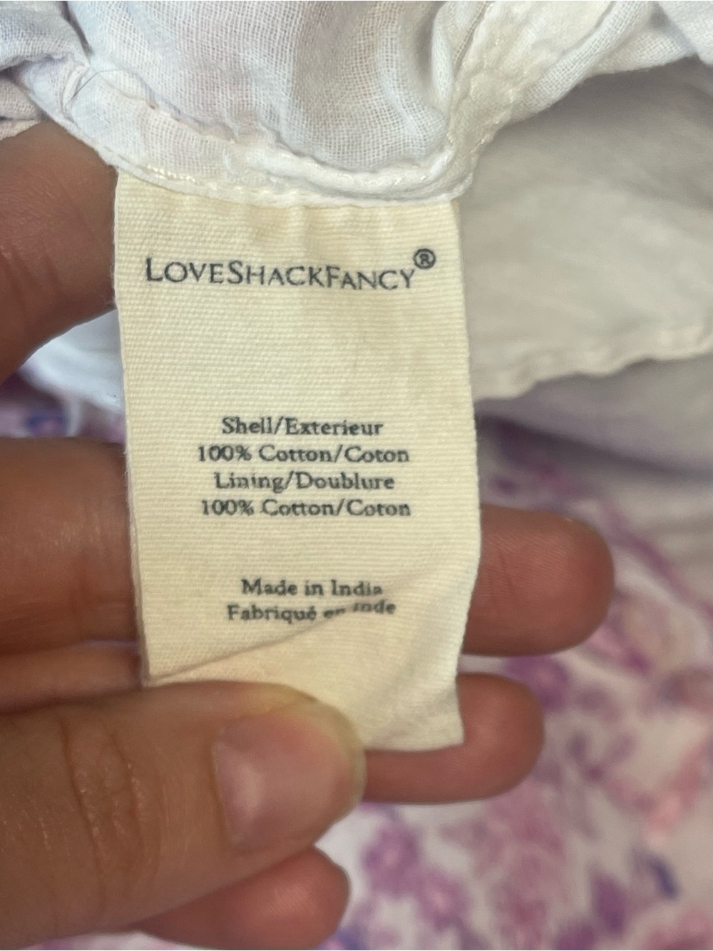 LoveShackFancy Pink Floral Puff Sleeve Mini Dress Size Large Cottagecore - Picture 8 of 10